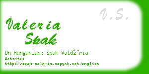 valeria spak business card